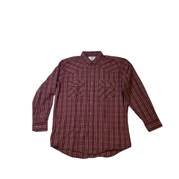 Crazy Cowboy Men's Long Sleeve Button Down Western Shirt Plaid Size XL - Picture 9 of 12